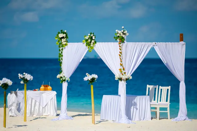 Ceremony set for two — photograph by Ibrahim Ifaaz, Maldives