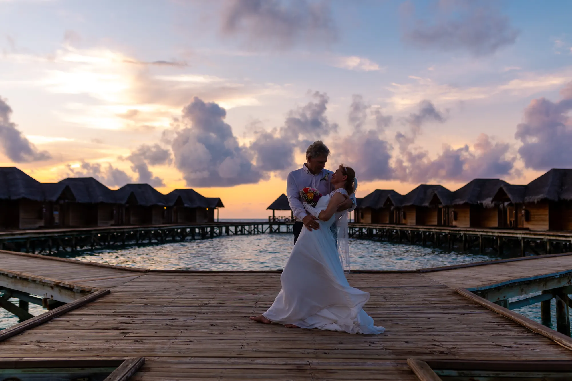 Sunset on the jetty, photograph by Ibrahim Ifaaz, Maldives