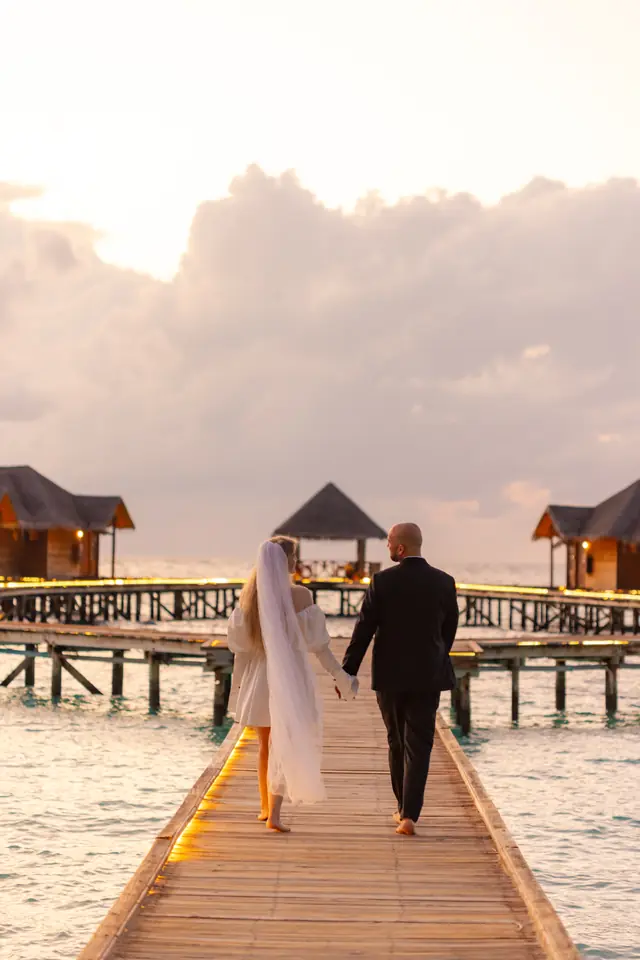 Down the jetty — photograph by Ibrahim Ifaaz, Maldives