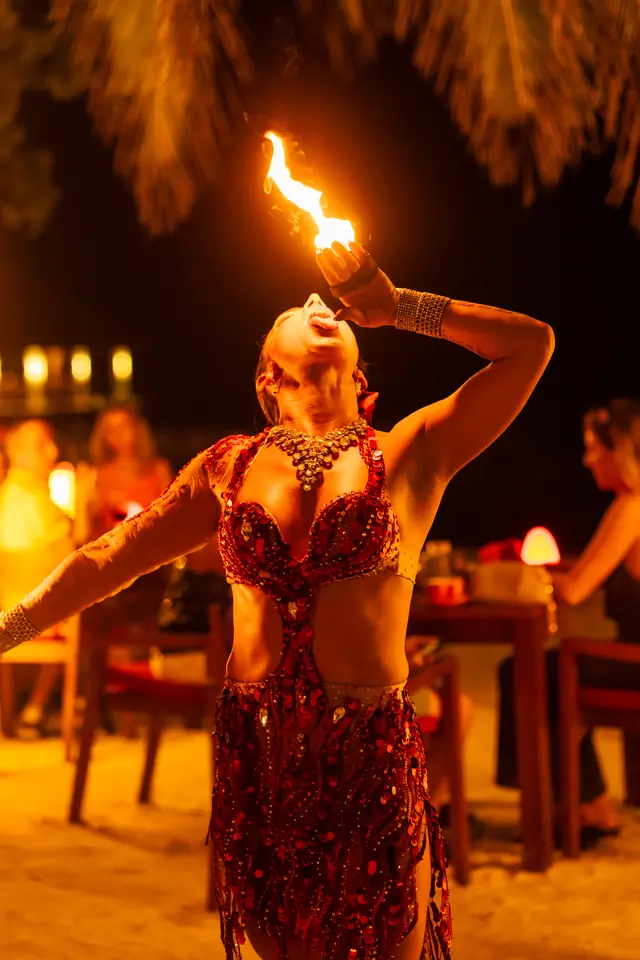 Fire, close — photograph by Ibrahim Ifaaz, Maldives