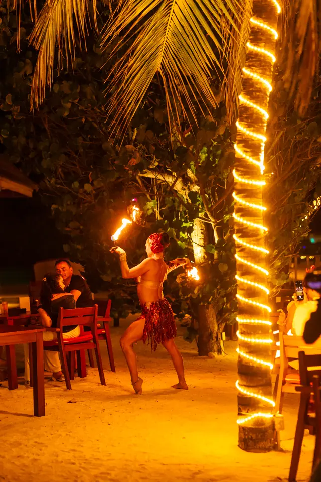 Fire dancer — photograph by Ibrahim Ifaaz, Maldives