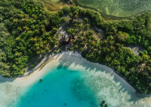 Lagoon from above — photograph by Ibrahim Ifaaz, Maldives